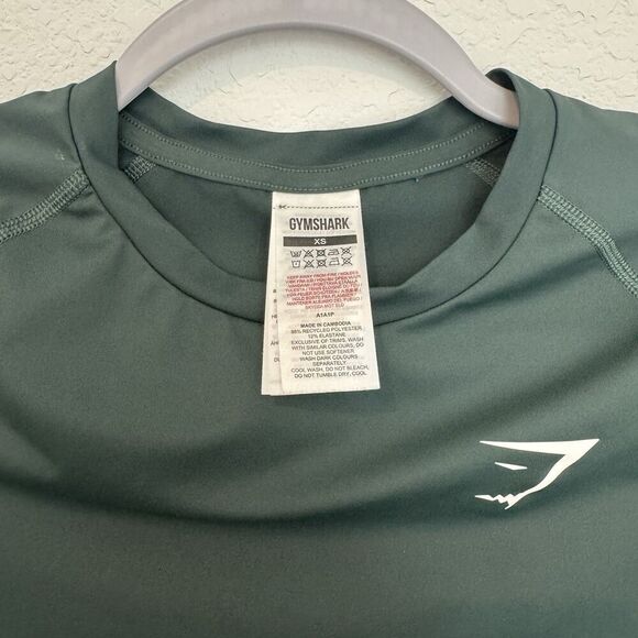 Gymshark Vital Seamless Long Sleeve Top Green Extra Small - Picture 2 of 6